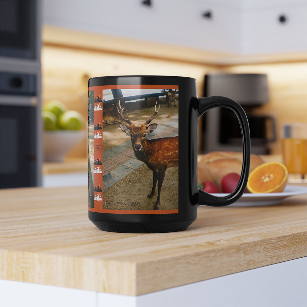 "Ghosts Of Nara" - Halloween Themed Black Mug