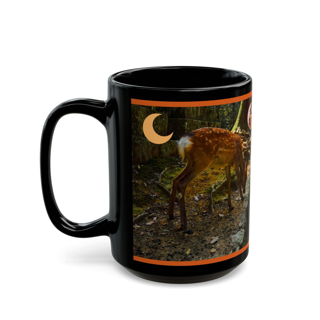 "Ghosts Of Nara" - Halloween Themed Black Mug