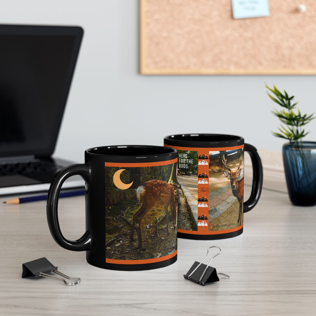 "Ghosts Of Nara" - Halloween Themed Black Mug