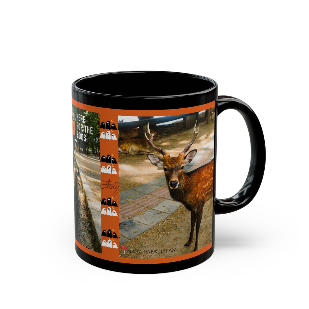 "Ghosts Of Nara" - Halloween Themed Black Mug