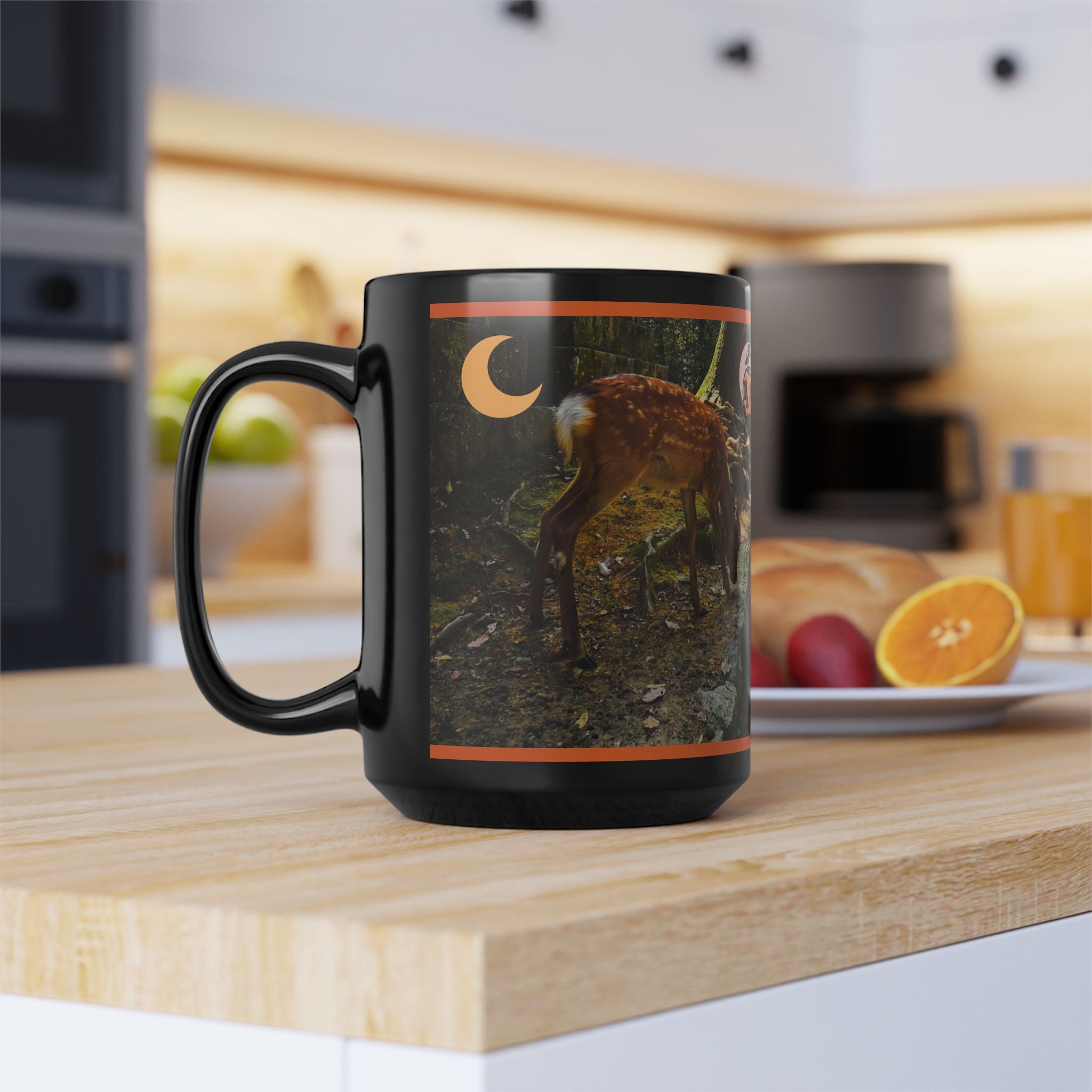 "Ghosts Of Nara" - Halloween Themed Black Mug
