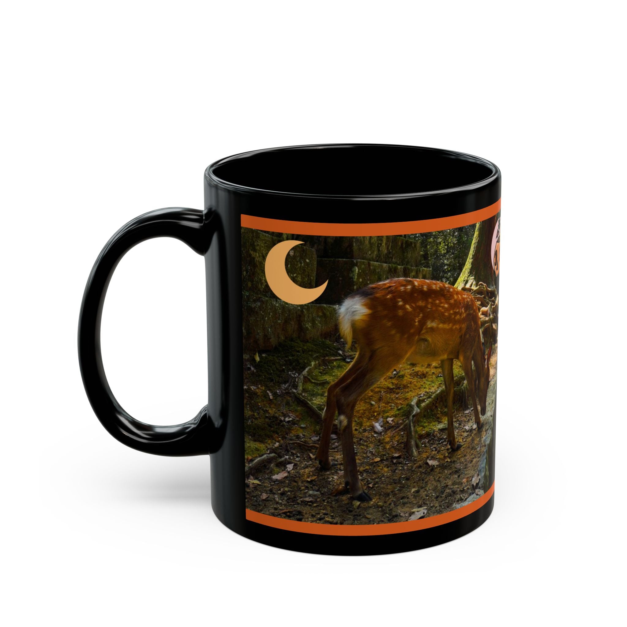 "Ghosts Of Nara" - Halloween Themed Black Mug