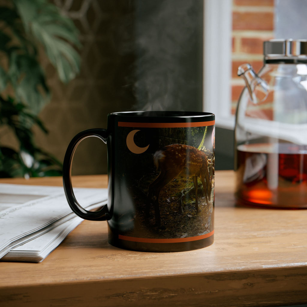 "Ghosts Of Nara" - Halloween Themed Black Mug