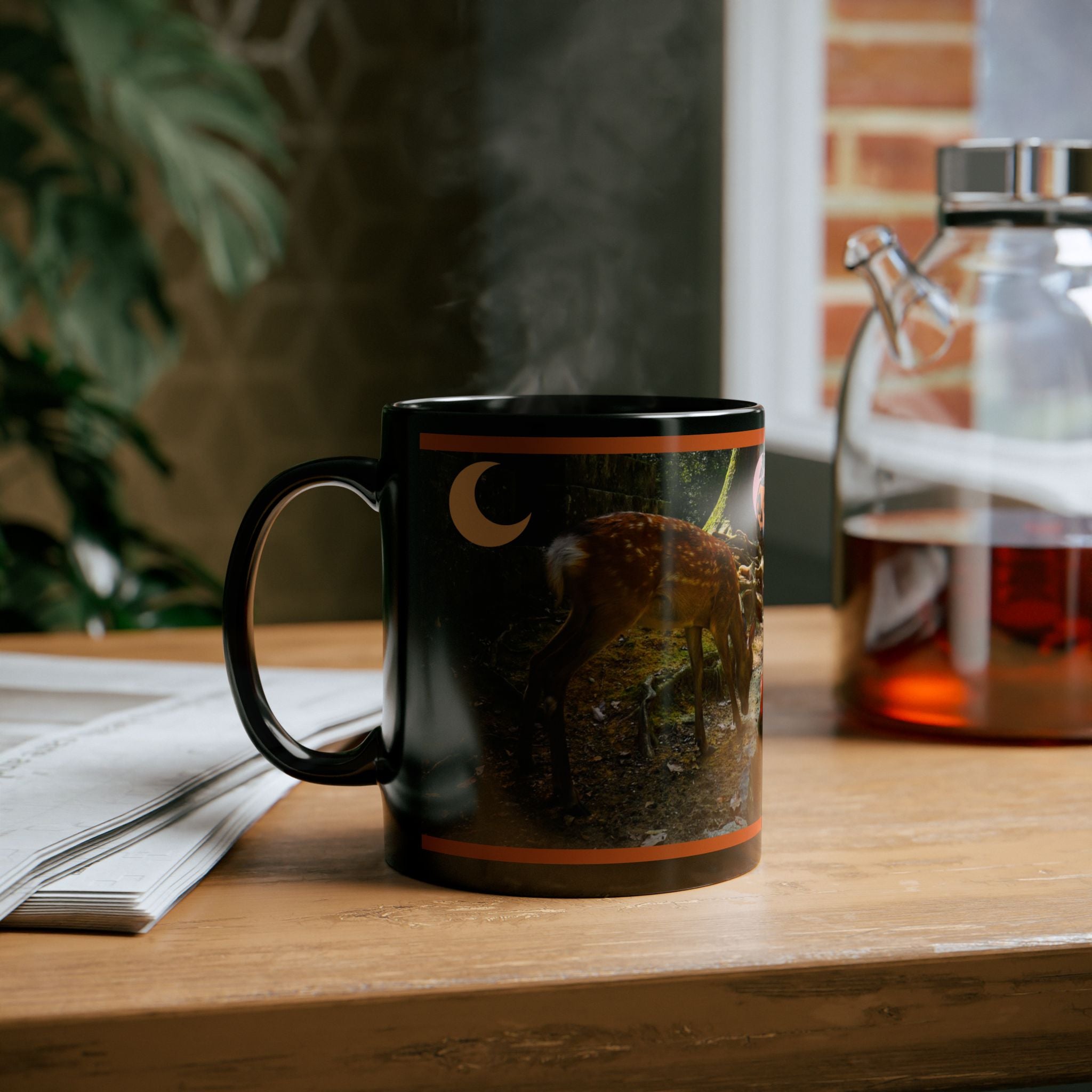 "Ghosts Of Nara" - Halloween Themed Black Mug