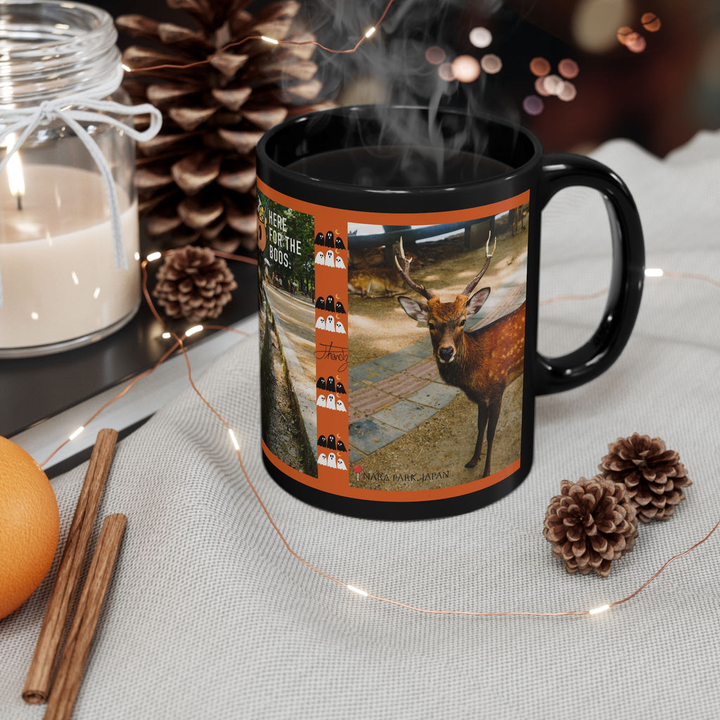 "Ghosts Of Nara" - Halloween Themed Black Mug